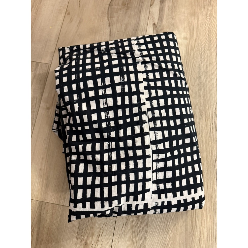 Ikea Bjornloka Ruta Black White Abstract Duvet Cover queen size